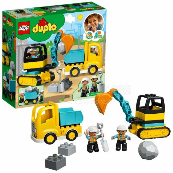LEGO DUPLO Truck & Tracked Excavator Art. 10931L Konstruktors  vismazākajiem Transports