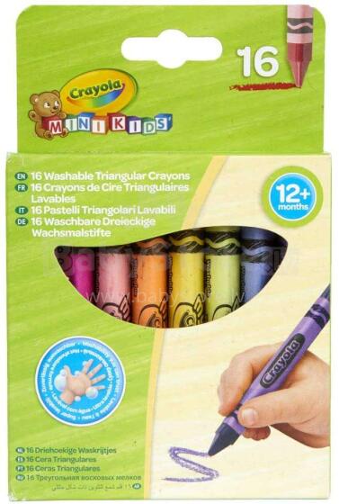 CRAYOLA MINIKIDS trīsstūrveida krītiņi 16 gb.