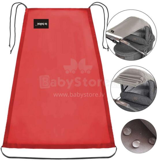 Visor Universal  Art.131464 Red Universālais saules sargs (aizsargs) bērnu ratiem un autokrēsliem +DĀVANĀ funkcionālā somiņa no ūdens atgrūdošā auduma