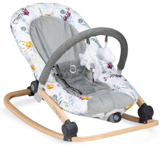 Momi Lumiwood Bouncer  Art.131977 Flower Stilīgs mazuļu šūpuļkrēsls