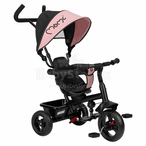 Momi Iris  Art.132008 Pink  Детский трехколесный  велосипед c  ручкой управления и крышей 5 в 1