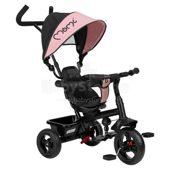 Momi Iris  Art.132008 Pink Bērnu trīsritenis ar rokturi un jumtiņu 5 vienā