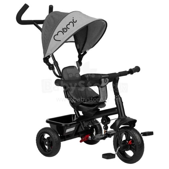 Momi Iris  Art.132009 Grey Bērnu trīsritenis ar rokturi un jumtiņu 5 vienā