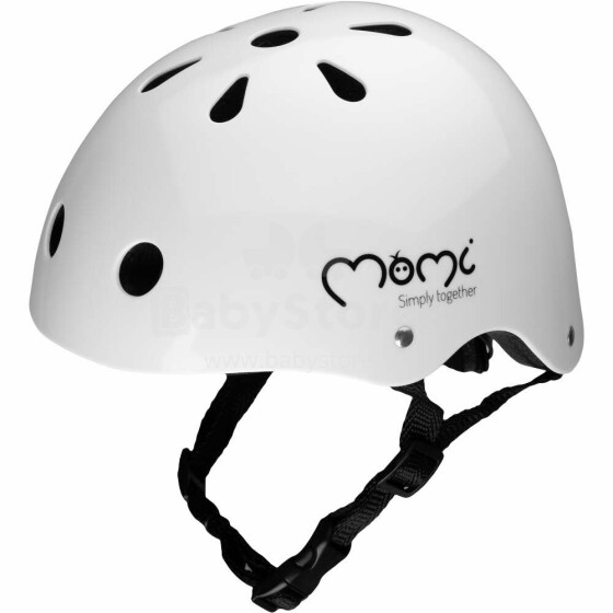 Momi Mimi Helmet Art.ROBI00018 White  Сертифицированный, регулируемый шлем/каска для детей  (47-58 cm)