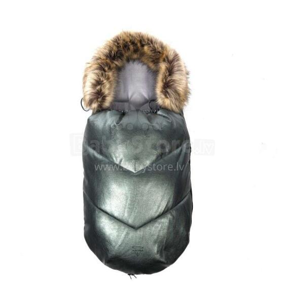 Junama Glitter Footmuff Art.132177 Green   Стильный конверт/спальный мешок в коляску