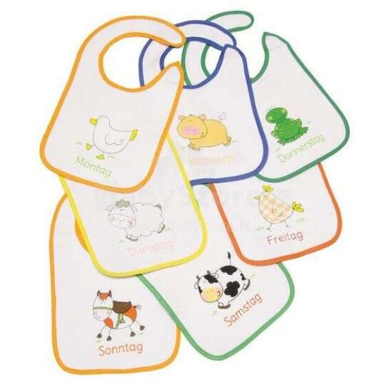 Fillikid Bib Art.BT155  Bērnu priekšautiņš,7gab