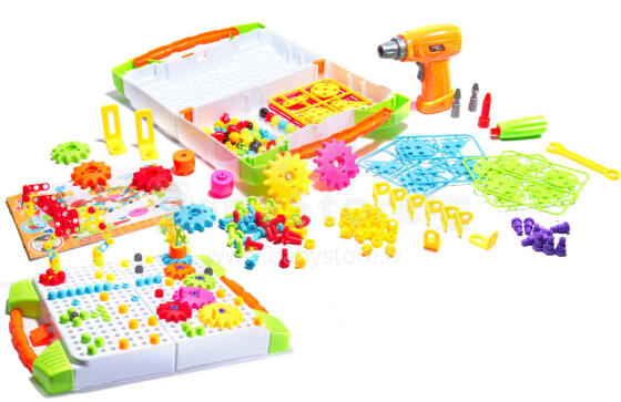Ikonka Creative Set Art.KX7838_2 Attīstošais komplekts mozaīka - konstruktors ( 181 gab.)