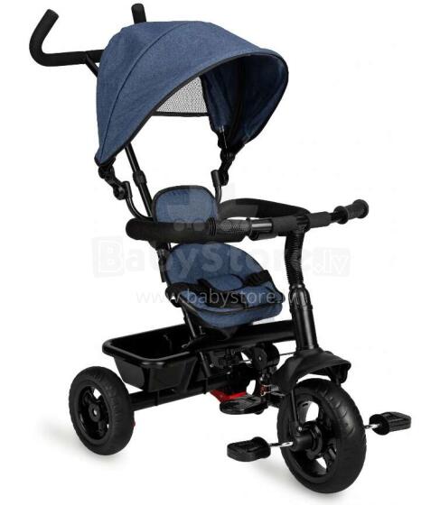 Qkids Mila Art.ROTR00004 Navy  Детский трехколесный  велосипед c  ручкой управления и крышей 3 в 1