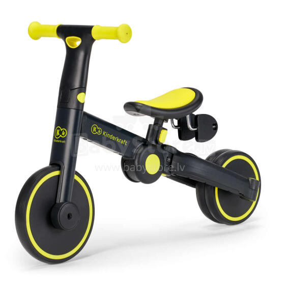 Kinderkraft Tricycle 4Trike Art.KR4TRI00BLK0000 Black  Saliekamais bērnu trīsriteņis/skrējritenis 3 vienā