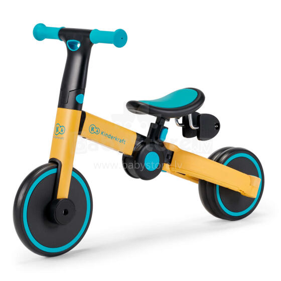 Kinderkraft Tricycle 4Trike Art.KR4TRI00YEL0000 Yellow  Saliekamais bērnu trīsriteņis/skrējritenis 3 vienā