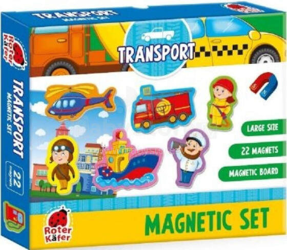 Roter Käfer  Magnetic Puzzle Transport Art.RK2090-04 Puzle ar magnētiem Transports (Vladi Toys)