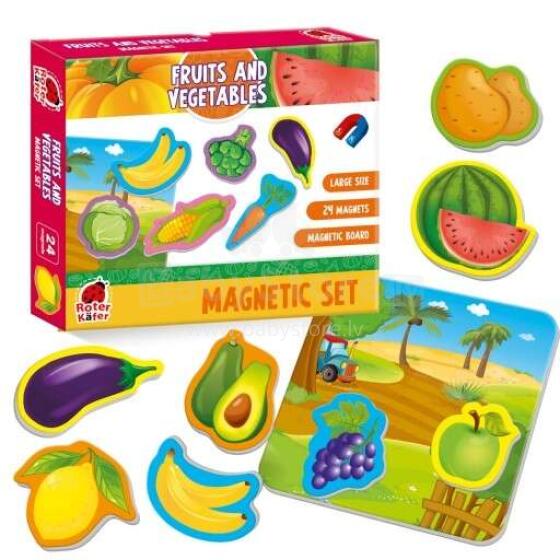Roter Käfer  Magnetic Puzzle Fruits  Art.RK2090-06  Развивающий пазл с магнитами Фрукты (Vladi Toys)
