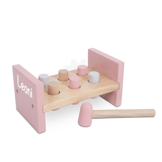 Jollein Hammer Toy  Art.118-001-66021 Pink Koka rotaļa ar āmuru
