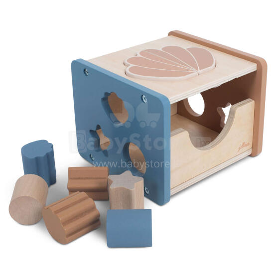 Jollein Shape Sorter  Art.104-001-66026 Blue  Koka sorteris