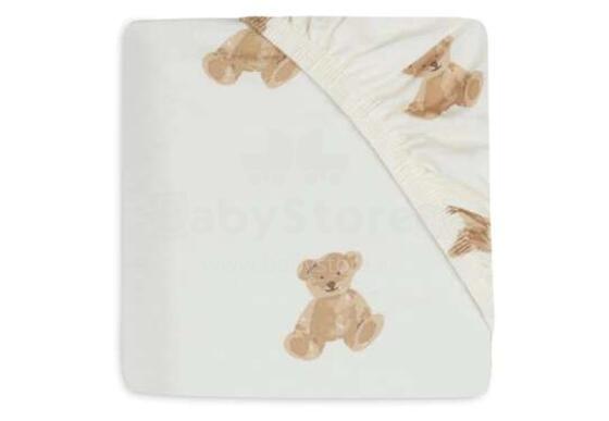 Jollein Jersey Sheet Teddy Bear Art.511-507-66095 - palags ar gumiju 60x120cm