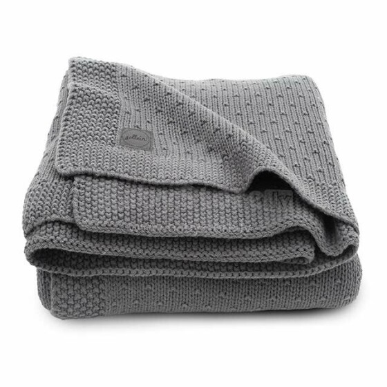 Jollein Bliss Blanket Art.516-522-65354 Storm Grey  Хлопковое одеяло/плед 100x150см