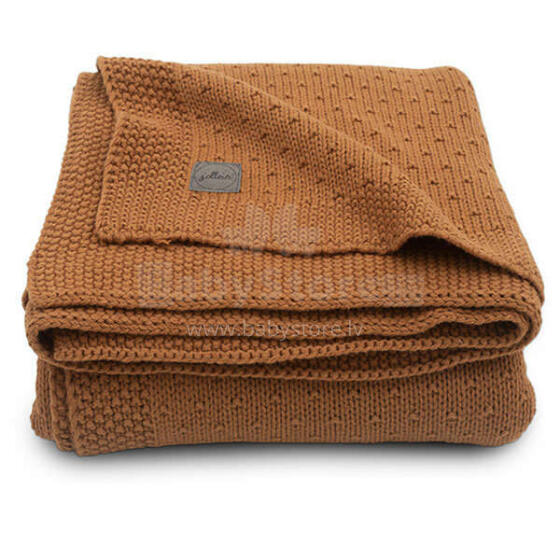 Jollein Bliss Blanket Art.516-522-65353 Caramel  Dabīgas kokvilnas pleds 100x150cm