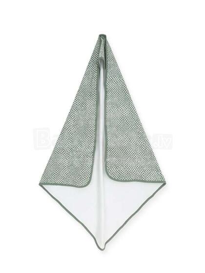 Jollein Bathcape  Art.534-836-65350 Ash Green  Bērnu dvielis ar kapuci 75x75 cm