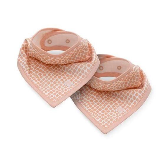 Jollein Bandana Bib  Art.029-867-65344 Pale Pink  Lacīte / Priekšautiņš / Фuduma lakatiņš (2 gb.)