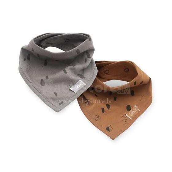 Jollein Bandana Bib  Art.029-867-65346 Caramel   Lacīte / Priekšautiņš / Фuduma lakatiņš (2 gb.)