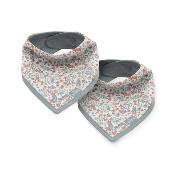Jollein Bandana Bib  Art.029-867-65348 Bloom   Детский хлопковый слюнявчик - платочек (2 шт.)