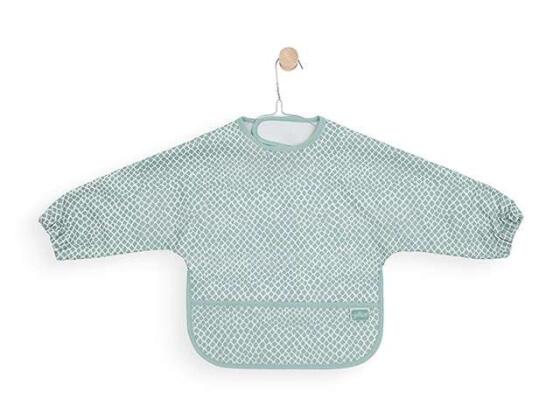 Jollein Waterproof Bib  Art.029-869-65345 Ash Green  Bērnu lacīte / priekšautiņš  ūdensnecaurlaidīgs ar piedurknēm