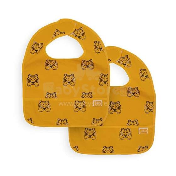 Jollein  Bib Waterproof Art.029-864-65282 Mustard  Bērnu lacīte / priekšautiņš  ūdensnecaurlaidīgs,2 gab
