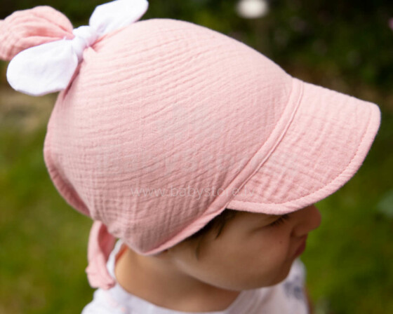 Baby Love Muslin Headband Art.132735 Pink Bērnu augstākās kvalitātes muslina cepure-lakatiņš