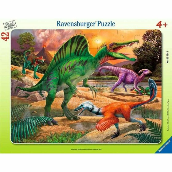Ravensburger Puzzle Dinosaurs Art.R05094  Пазл Динозавры, 42шт.