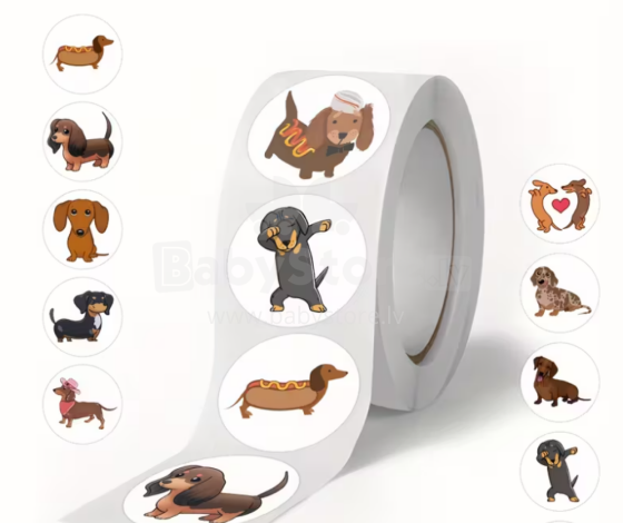 Cartoon Dog Gift Stickers Art.132778 Uzlīmes,10 gab
