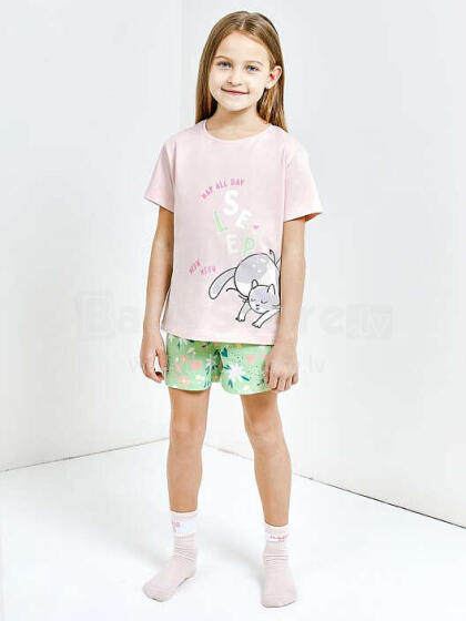 NORD TEXTILE Pyjama Art.567727 bērnu kokvilnas pidžama krēkliņš+šorti