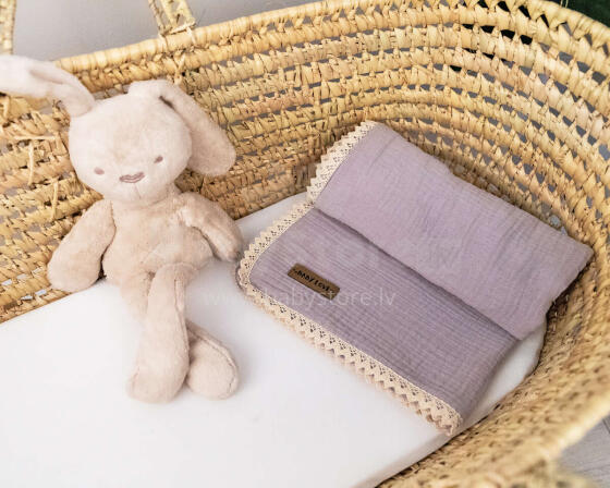 Baby Love Muslin Blanket Art.132869 Grey Bērnu augstākās kvalitātes muslina sedziņa/plēdiņš