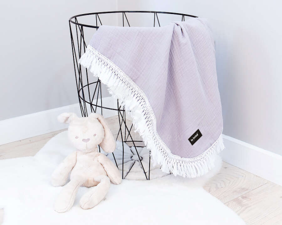 La bebe™ Muslin Blanket Art.132913 Grey
