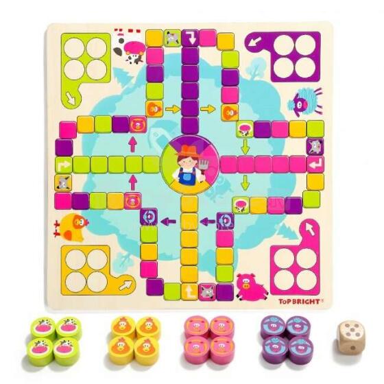 Top Bright Family Game Art.120341TB  Jautrās saimniecības šaha spēle