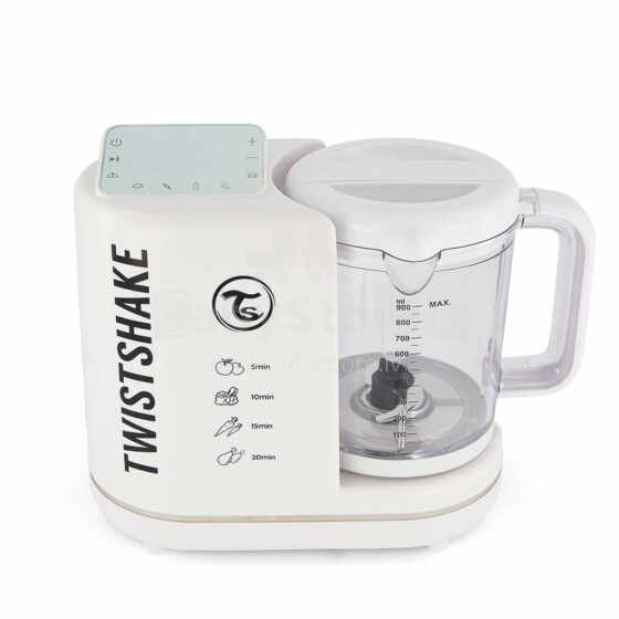 Twistshake Food Processor Art.133059 White  Пароварка-блендер 6 в 1 для приготовления детского питания