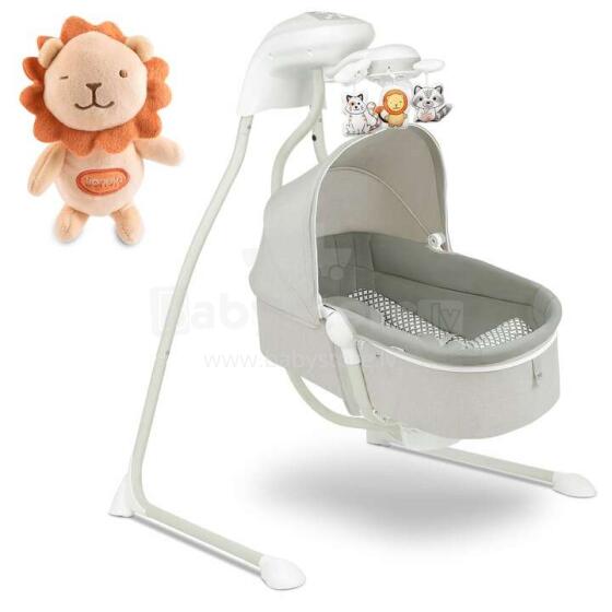 Lionelo Swing Henny  Art.133109 Dove Grey  Bērnu šūpoles (šūpuļkrēsls)