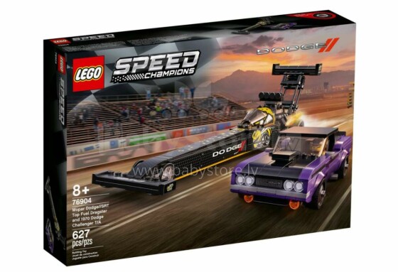 76904 LEGO® Speed Champions Mopar Dodge//SRT Top Fuel Dragster un 1970 Dodge Challenger T/A