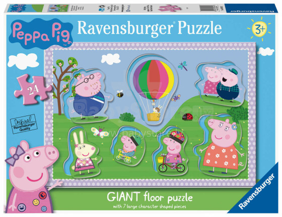 RAVENSBURGER puzle Peppa Pig Shaped, 24gab., 03026