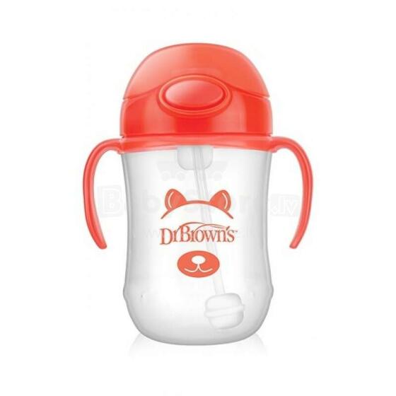 Dr.Browns First Straw Cup  Art.TC91013-INTL Mācību krūzīte ar salmiņu un atsvaru no 6 mēnešu vecuma,  270ml