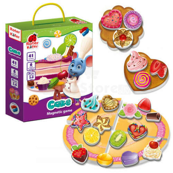 Roter Käfer Magnetic Game Art.RK2020-06 Magnētiskā spēle Kūkas (Vladi Toys)