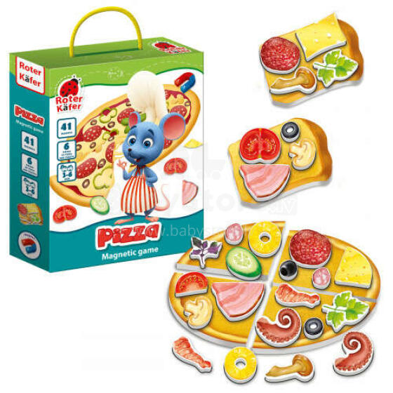 Roter Käfer Magnetic Game Art.RK2020-07 Кулинарная магнитная игра Пицца (Vladi Toys)