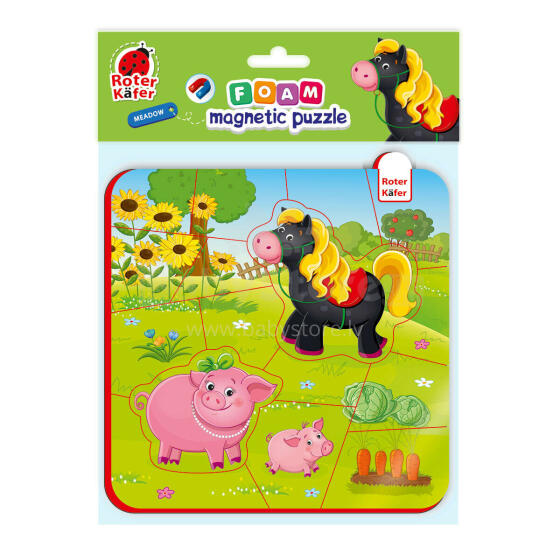Roter Käfer Foam Magnetic Puzzle Art.RK5010- 08 mīkstā, magnētiska puzle   (Vladi Toys)