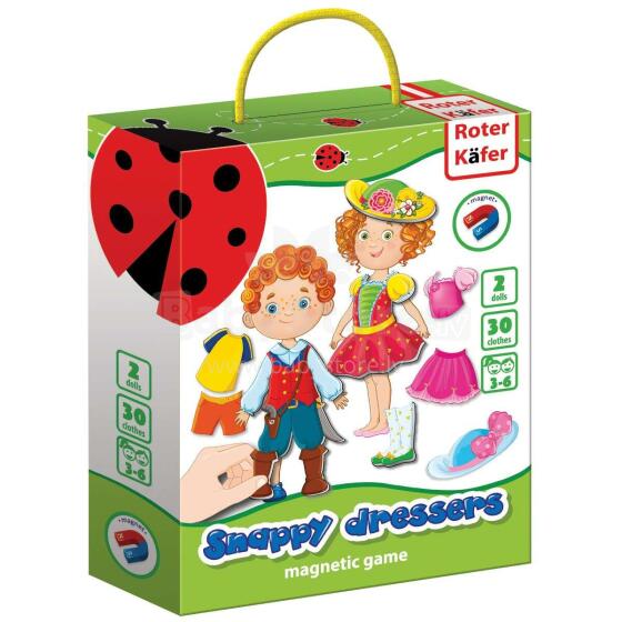 Roter Käfer Magnetic Game Dress Up Art.RK2110-02 Magnētiska spēle Modes dizaineri (Vladi Toys)