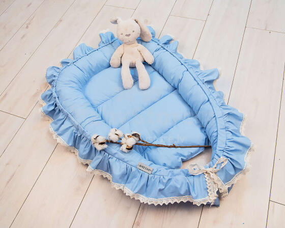 La Bebe™ Babynest Art.133390 Blue Ligzdiņa - kokons jaundzimušajiem
