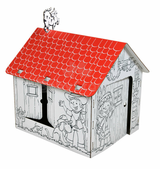 Annahouse Art.133435  Картонный домик-раскраска