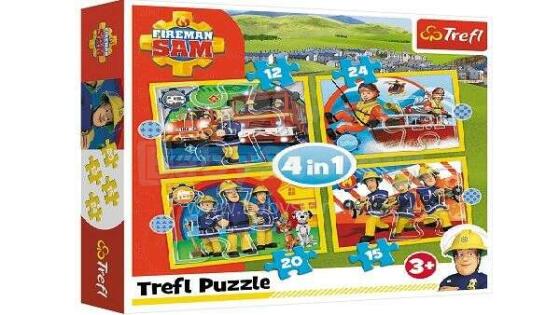 TREFL FIREMAN SAM Puzle 35+48+54+70 ugunsdzēsējs Sems