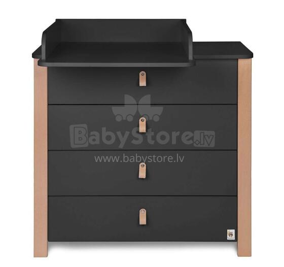 YappyKids Etude Art.133672 Anthracite Bērnu kumode ar pārtinamu virsmu