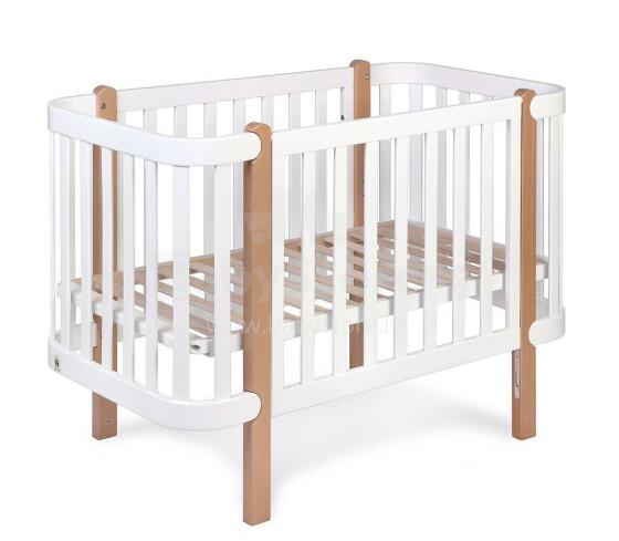 YappyKids Etude Art.133674 White  Детская деревянная кроватка