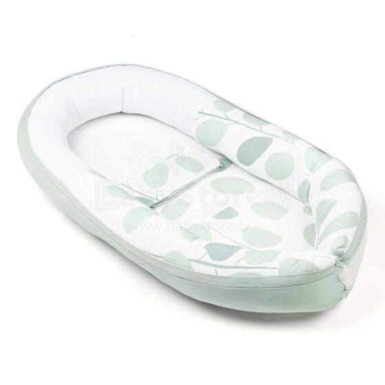 Doomoo Baby Cocoon Art.246928 Leaves Aqua Green Гнездышко – кокон для новорожденных Babynest