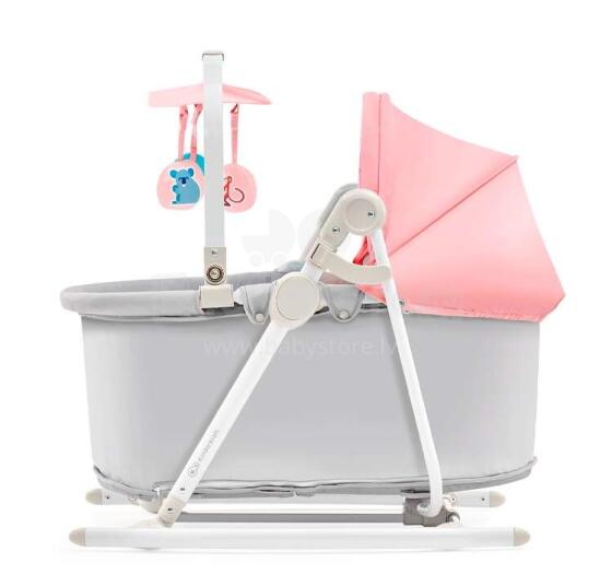 KinderKraft'21 Unimo Grey 5 in 1 Art.KBUNIMUPPNK0000 Pink Кроватка - колыбель - качалка 5в1